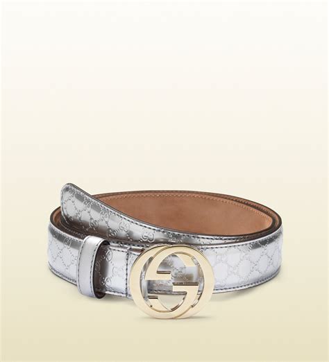 silver gucci gg belt|gucci shiny buckle belt.